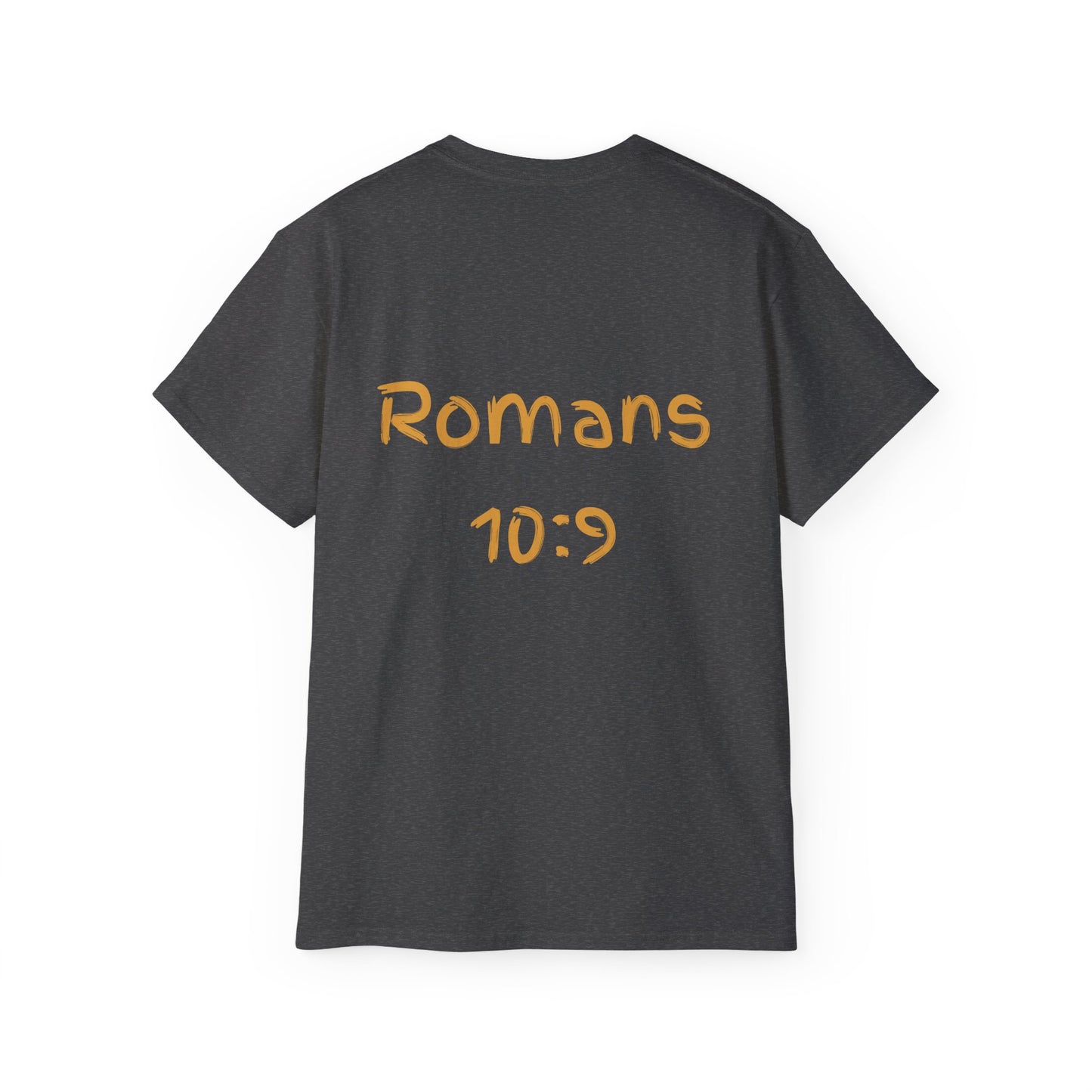 Romans 10:9 Ultra Cotton Tee, Inspirational Christian T-Shirt, Bible Verse Tee