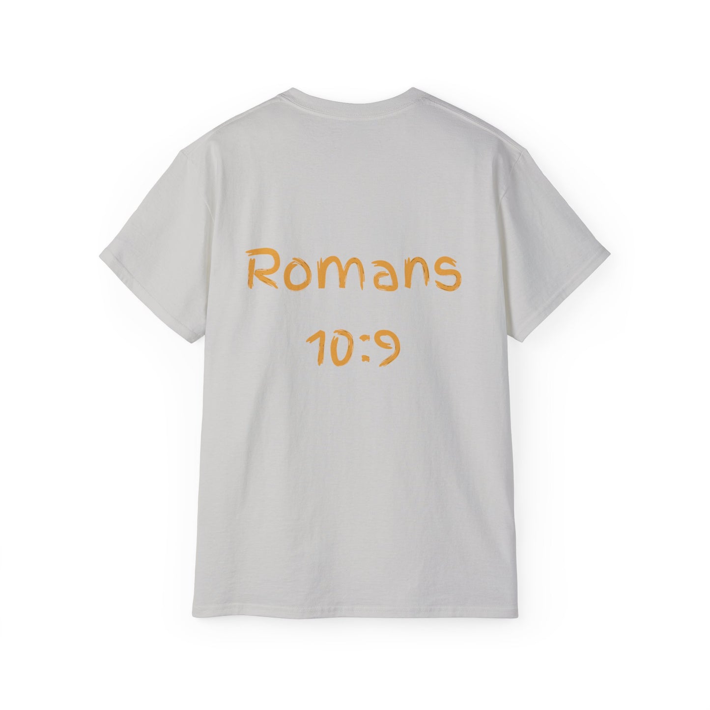 Romans 10:9 Ultra Cotton Tee, Inspirational Christian T-Shirt, Bible Verse Tee