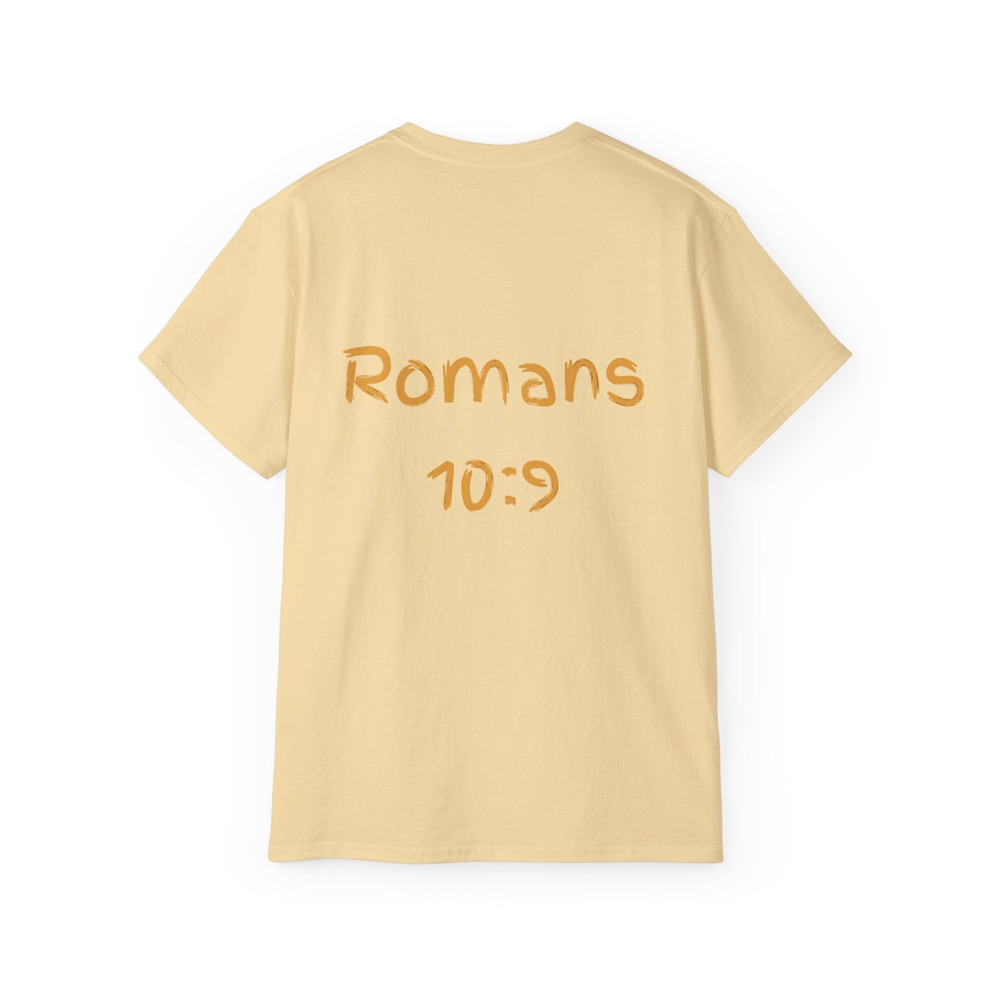 Romans 10:9 Ultra Cotton Tee, Inspirational Christian T-Shirt, Bible Verse Tee