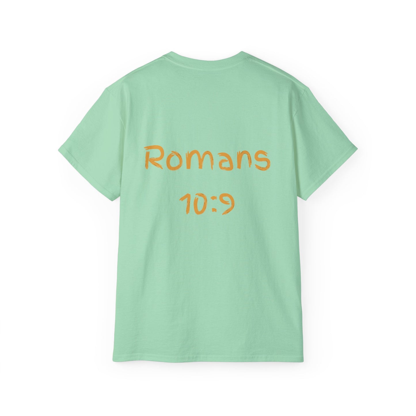 Romans 10:9 Ultra Cotton Tee, Inspirational Christian T-Shirt, Bible Verse Tee
