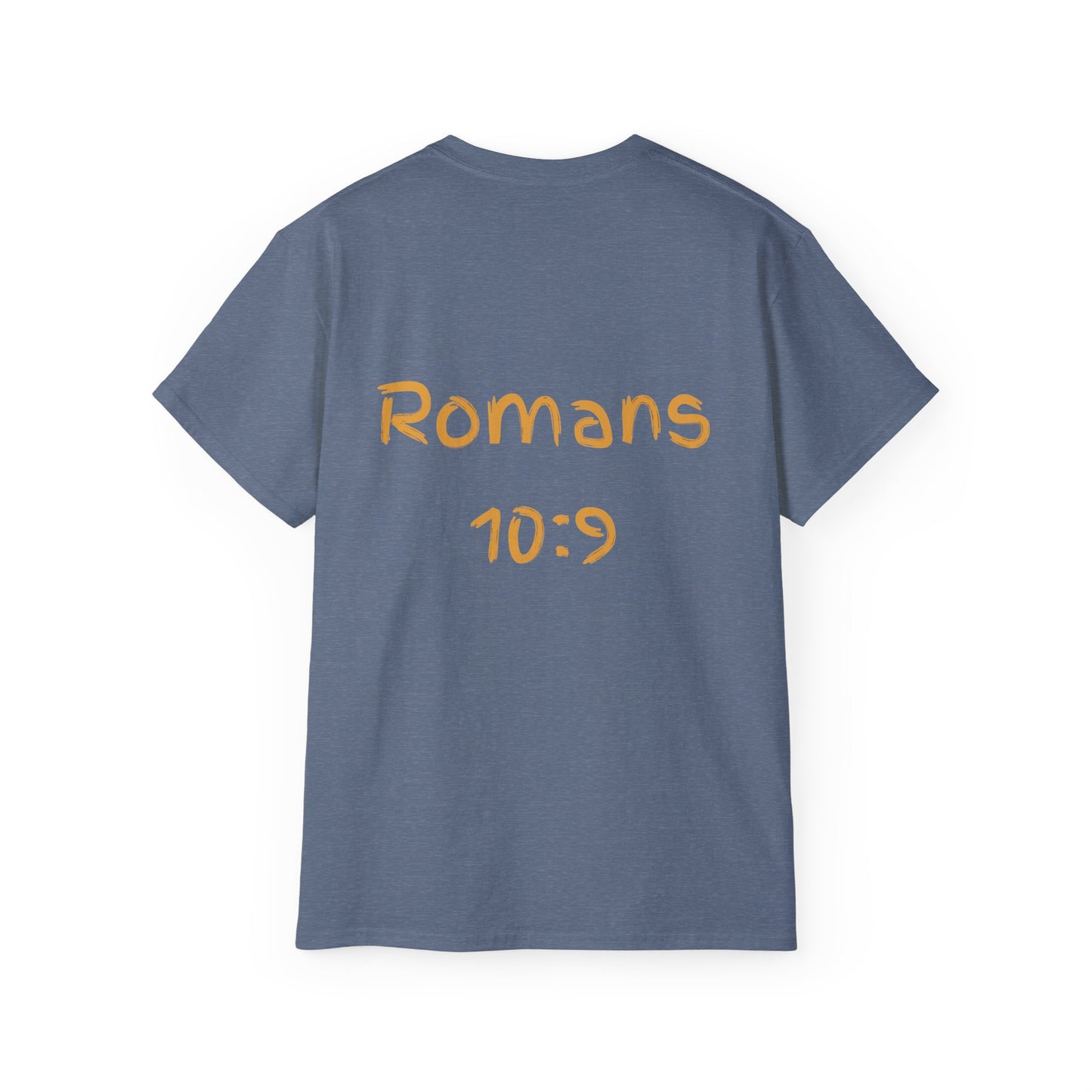 Romans 10:9 Ultra Cotton Tee, Inspirational Christian T-Shirt, Bible Verse Tee