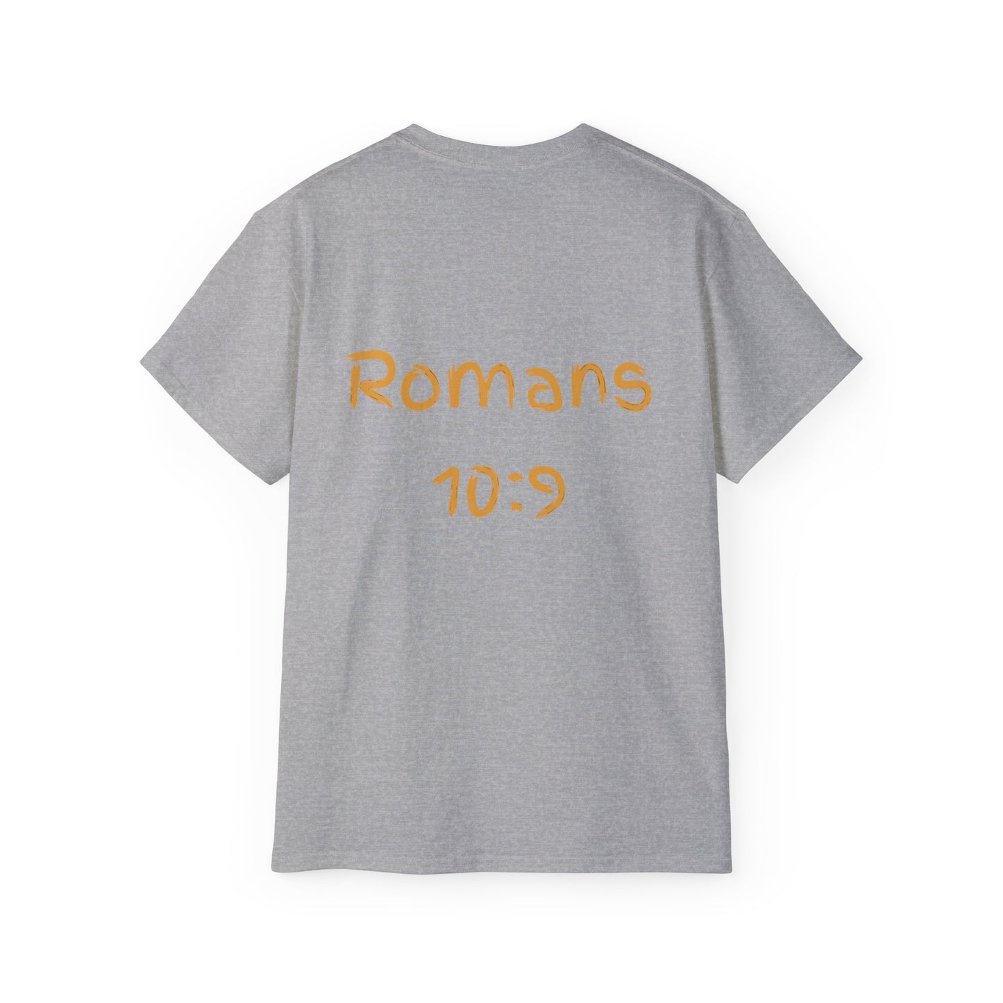 Romans 10:9 Ultra Cotton Tee, Inspirational Christian T-Shirt, Bible Verse Tee