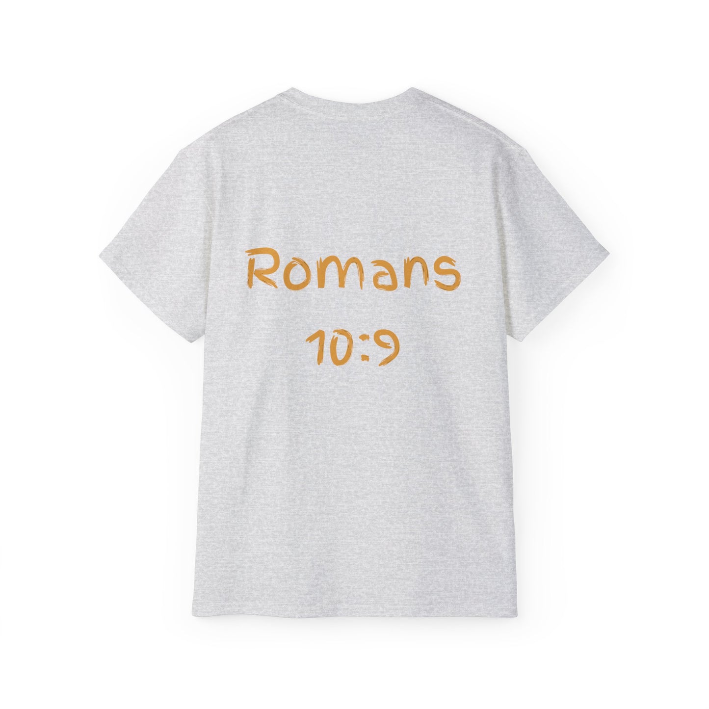 Romans 10:9 Ultra Cotton Tee, Inspirational Christian T-Shirt, Bible Verse Tee