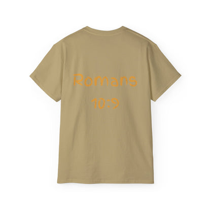 Romans 10:9 Ultra Cotton Tee, Inspirational Christian T-Shirt, Bible Verse Tee